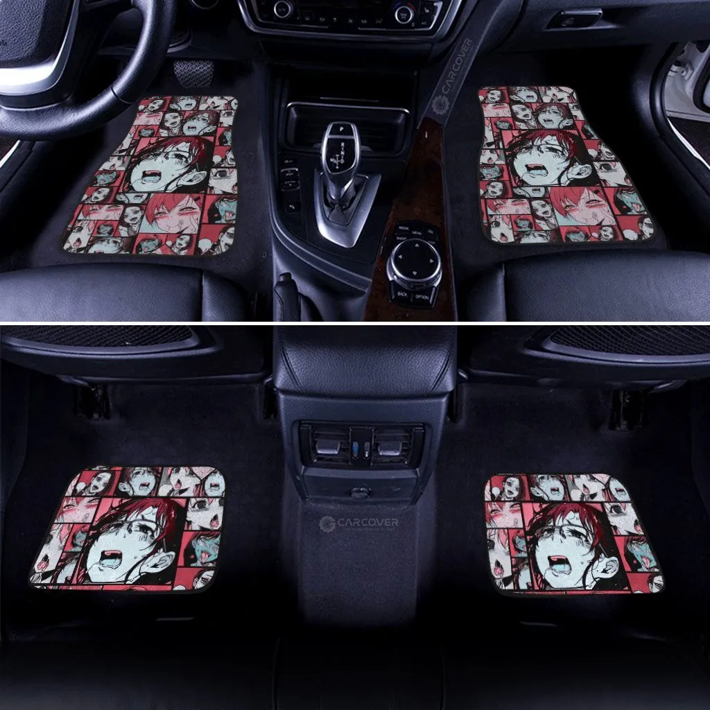 Ahegao Car Floor Mats Custom Vintage Car Interior Accessories