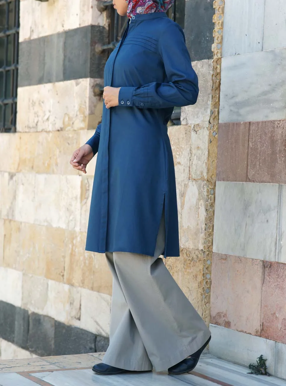 Soft Cotton Pleated Shirt